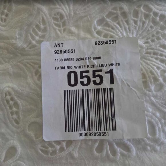 NWOT XL Farm Rio x Anthropologie Sleeveless Richelieu Midi Dress white pineapple - Picture 12 of 12